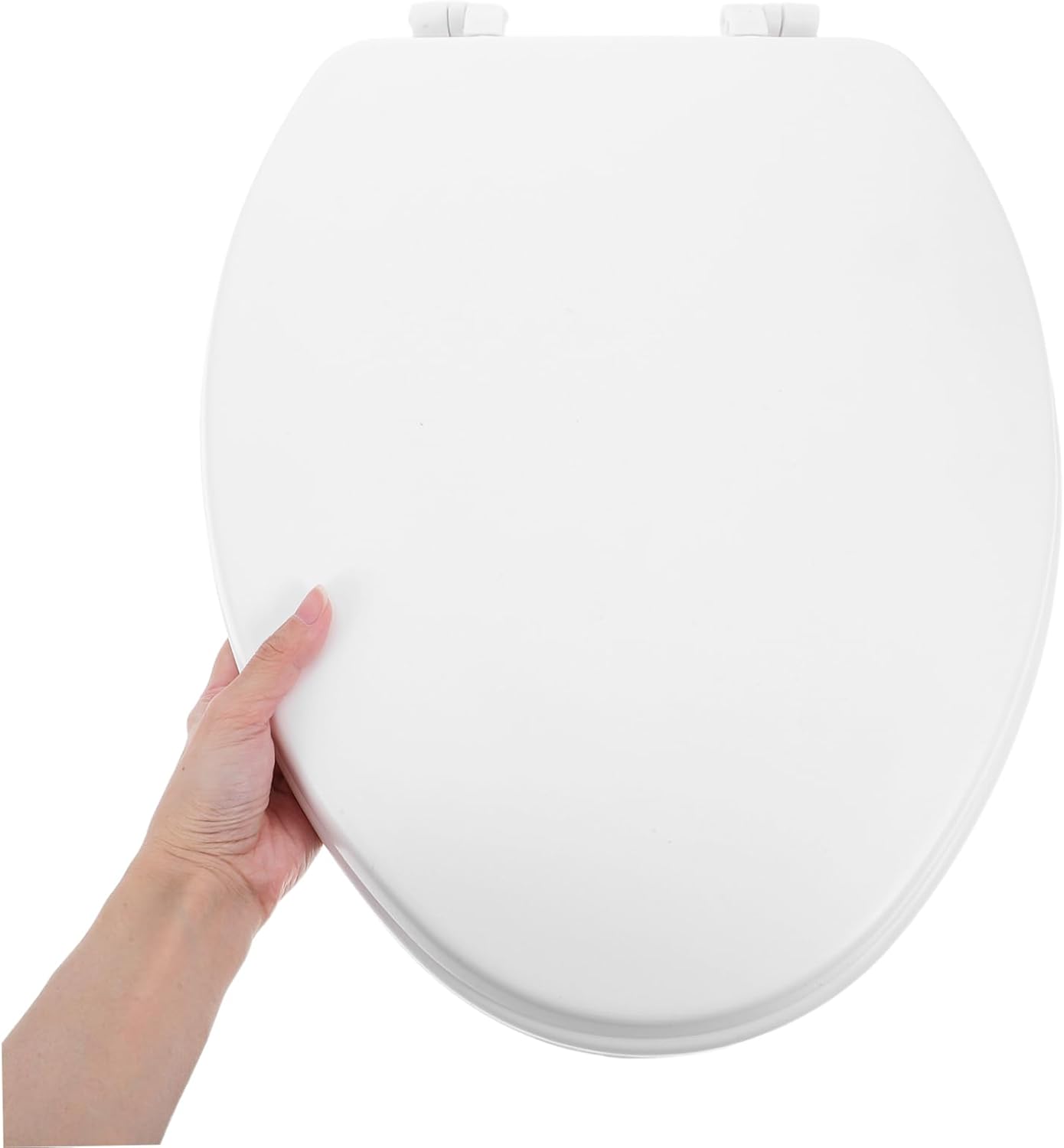 Toilet Bowl Seat Lid Elongated Soft Close Toilet Seat Cover Silent Gasket White V-shape Household Bathroom Product