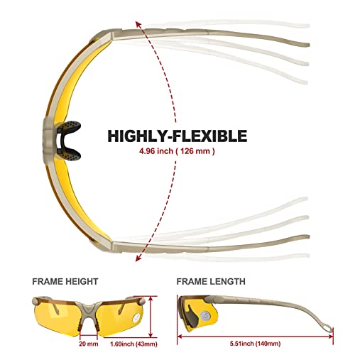 Image of xaegistac Shooting Glasses with Case-Safety Glasses Anti Fog