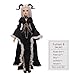 Oueneifs Bubo Bjd Doll 1/4 Fantasy Dark Red Eyes Goat Witch Magic Black Robe Fishbone Chain Girl Dolls Toy for 15+ Year Old