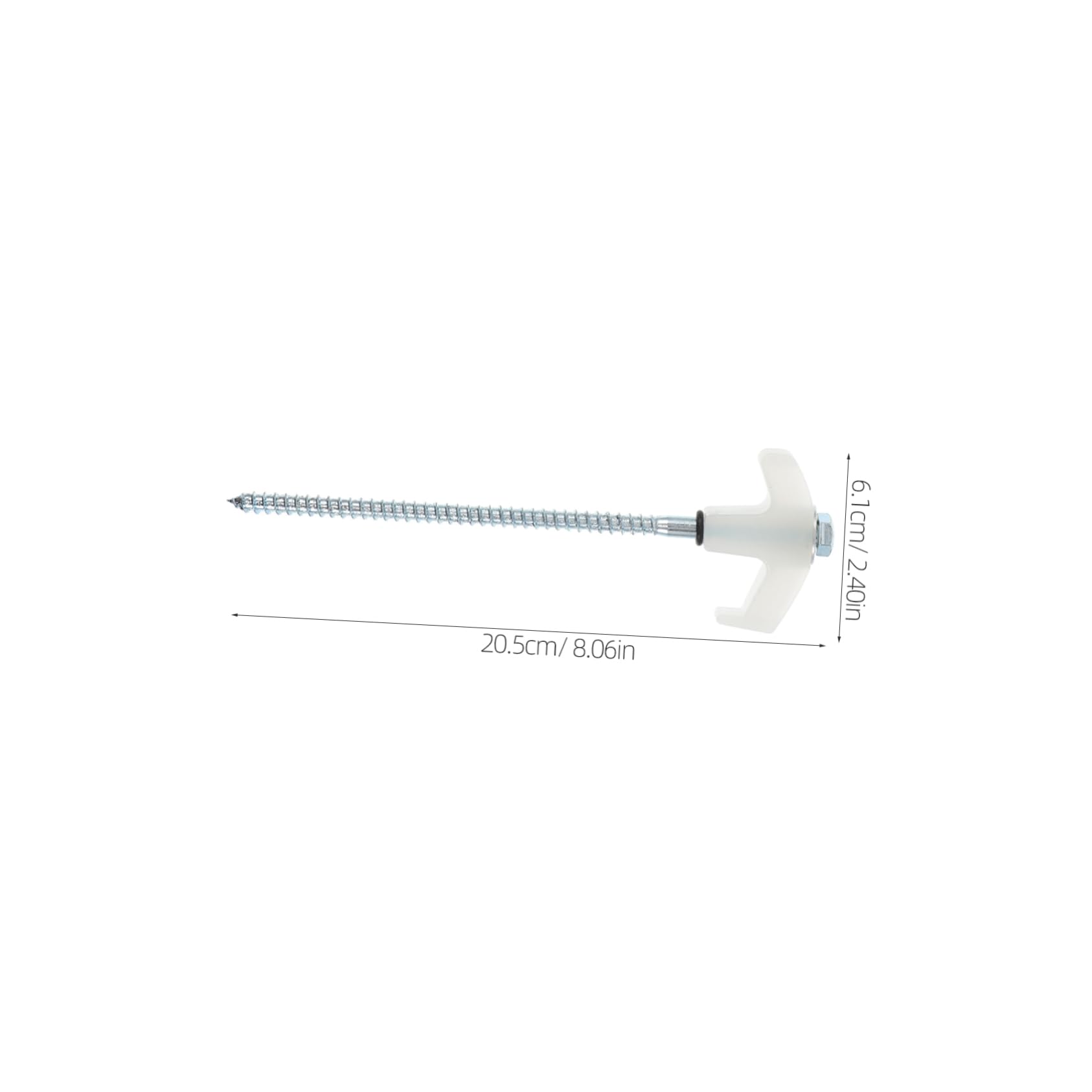 Alipis Lot de Piquets de Tente Phosphorescents à Visser, Plastique et Métal, Tête Hexagonale 13mm, pour Plage et Fixation de Tentes