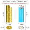 Vintage Metal Cigarette Case with J6 Lighter Metal Case, Holds 12pcs 100mm Cigarettes, Can Also Be Used for RFID Credit Card and Cash Organizer (Pearl Gold, 12pcs 100's)