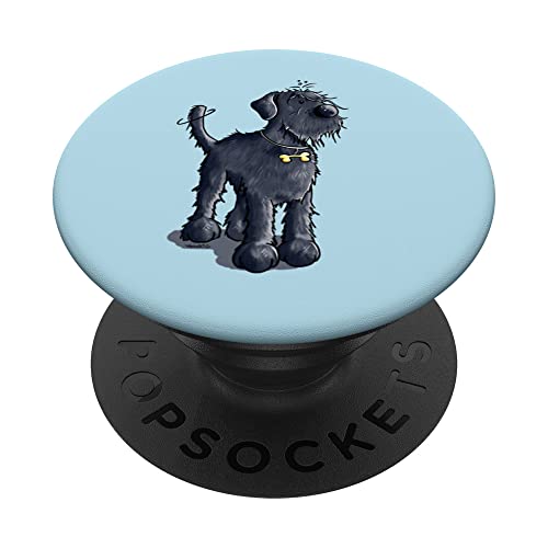 Funny Giant Schnauzer I Schnauzer Gift Dog Fan PopSockets Swappable PopGrip, Black