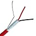 Cable Central LLC (5 Pack) Shielded Fire Alarm/Security Cable, Red, 14/2 (14 AWG 2 Conductor), Solid, FPLR, Spool, 1000 Feet