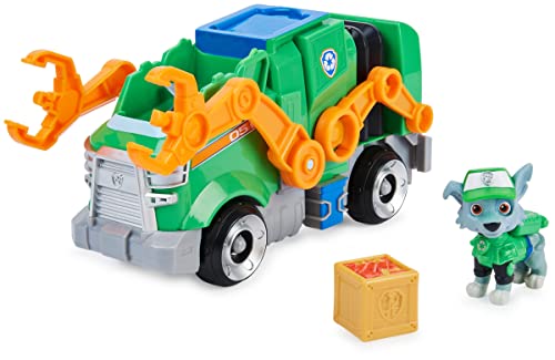Paw Patrol, Rocky’s Deluxe Movie Transforming Toy Car with Collectible Action Figure, Kids Toys for Ages 3 and up, Multicolor, (6061909)