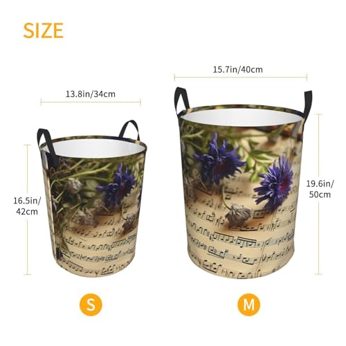 Panier à linge autonome pliable et graphique pour un rangement vertical stable