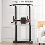 Foldable Power Tower, Adjustable Multifunction Pull Up Bar Tower Station, Pullup Dip Station Rack for Home Gym - Image 2
