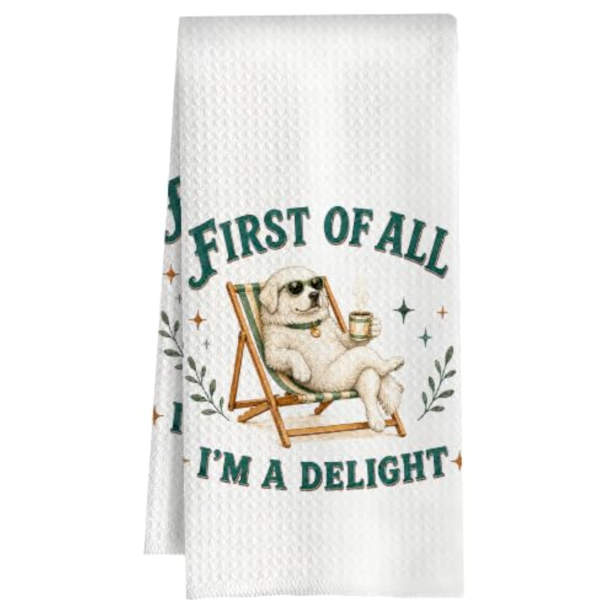 Cute Great Pyrenees Kitchen Towel, Funny Dog Lover Gift