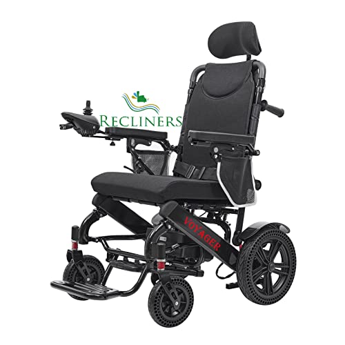 Rubicon Dx11 Reclining Foldable Electric Wheelchairs For Adults - 500W Super Horse Power Motor - 20 Mile Range ~ 20Ah Extended Battery - Include Headrest And Backrest Multi-Angle Adjustment #TOP15