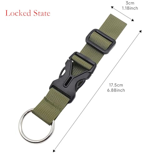 Image of Luggage Backpack Hanging Buckle, 4 Pcs 4 Color 6.88 Inch x 1.18 Inch Adjustable Luggage Backpack Buckle for Attachment Travel Accessories (4)