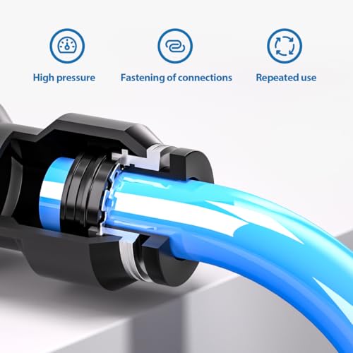 Racor neumático de 10mm en codo con sistema push to connect para tubos de aire juego de 20 piezas 6