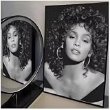 Poster Vintage De La Star De La Musique Whitney Houston Peinture Sur Toile Art Mural Pour La Décoration Intérieure 50 * 70 Cm Sans Cadre