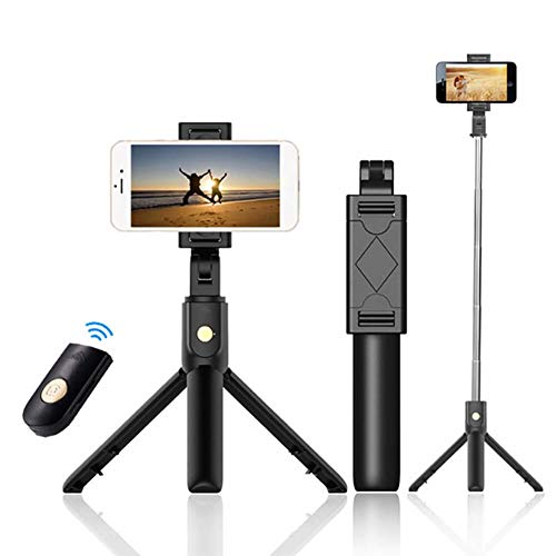Bastão de Selfie com Tripé para Celular com Controle Disparador