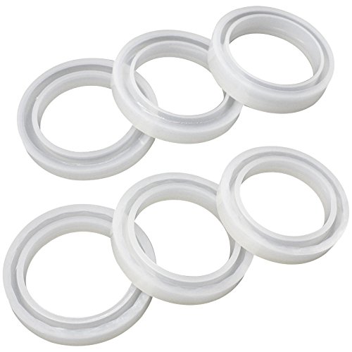 FUNSHOWCASE Assorted Size Faceted Geometric Bangle Bracelet Jewelry Silicone Mold, for Polymer Clay, Crafting, Resin Epoxy Wide and Slim, 6-Piece in Set