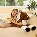Tezituor 43.3 Inch Giant Horse Stuffed Animals with Long Hair, Realistic Stuffed Horse Plush Toys for Riding, Hugging Brown Horse Plush Pillow for Boys Girls Christmas Birthday Decoration