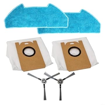 WIIYENA Kit di accessori per aspirapolvere Redkey R10 Robot Aspirapolvere Ricambi con 2 Panni Mop 2 Sacchetti per la Polvere 2 Spazzole Laterali