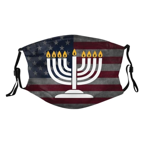 Happy Hanukkah Adult Dust Mask Adjustable Dust Face with 2 Filter661