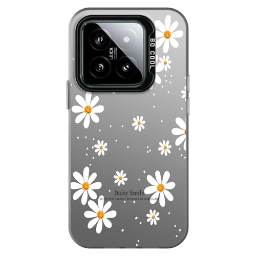 YUXING Handyhülle für Xiaomi 14 5G Hülle Ultra Dünn Stoßfeste Schutzhülle mit Blumen Tier Graffiti Art Muster Design Slim Bumper Case Cover, Daisy