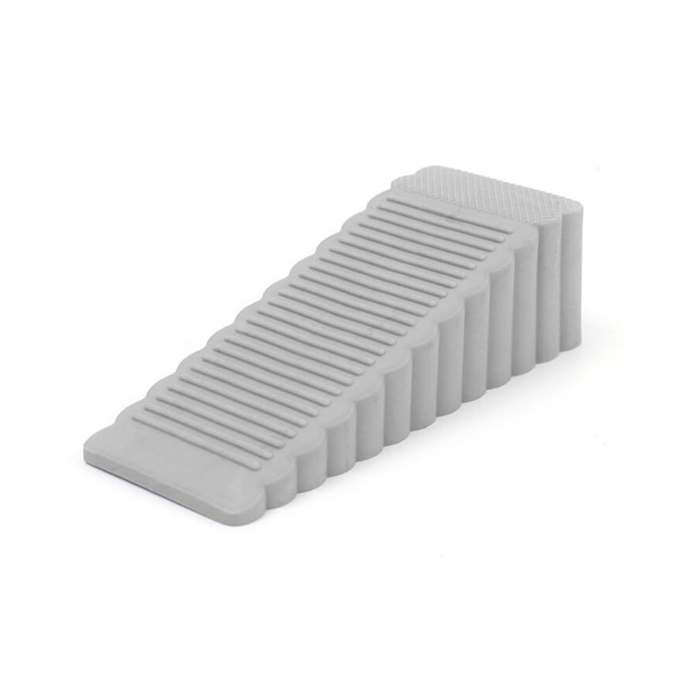 Safety Silicone Door Stoppers Block Wedge Doorstops Home Office Door Rear Retainer Anti-Collision Stopper Practical Household Tool(2Grey)