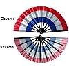 Dutch Flag Fan 13 inch Large - Vibrant Color Durable Polyester Netherlands Hand Fan Folding with Plastic Frame- for Soccer Games, Kingsday & Summer Events. (The Netherlands, 13x25 INCH)