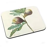 Fabriqué en France Fabulous Tapis de Souris Figues Violettes Planche Illustration Botanique Ancienne Fleurs