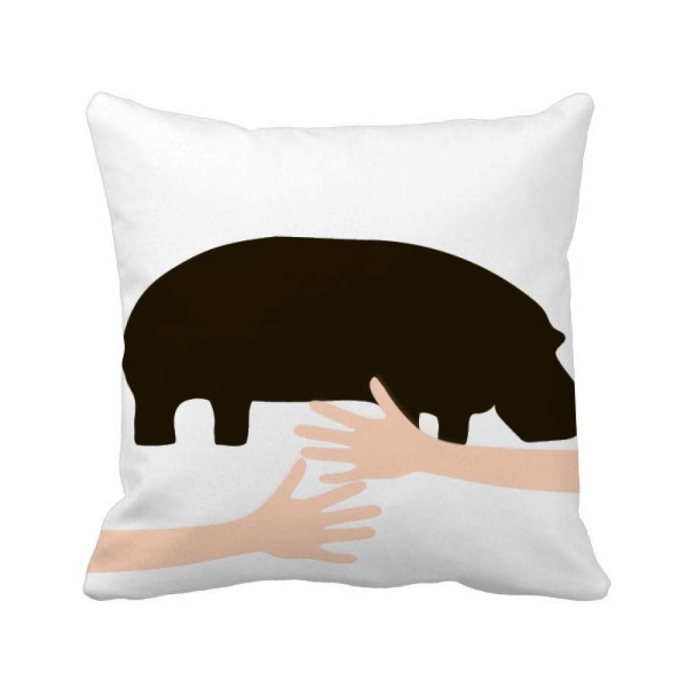 Hippopotame câlin coussin de couvrir pour canapé de salon chic