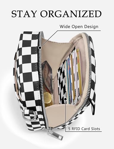 Image of Yarnic Small Crossbody Bag, Vegan Leather Cell Phone Purse for Women, Vintage Wallet Bag with Card Slots