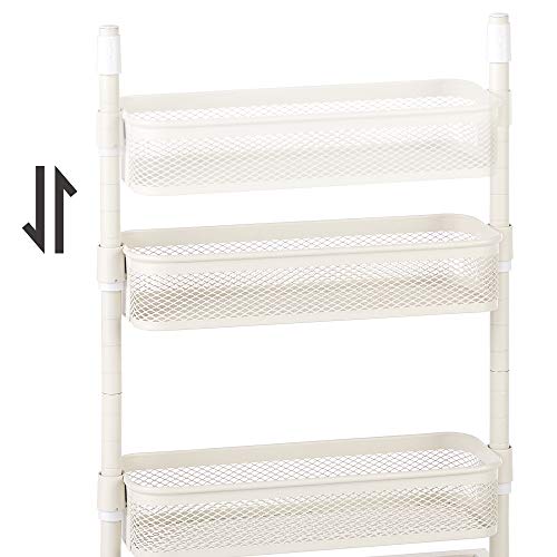 Songmics Slim Storage Cart, 4-Tier Slide-Out Trolley For Small Spaces, Bathroom And Kitchen, With Wire Baskets, Space Saving, Easy Assembly, White Ubsc065W01, 15.9 X 5.3 X 35.7 Inches #TOP4