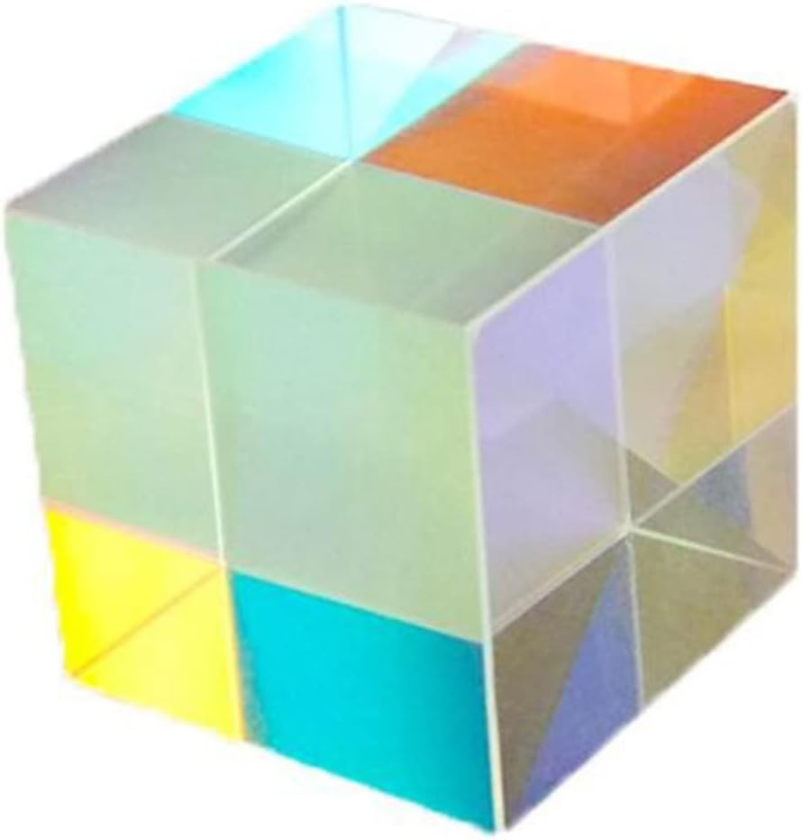 Prisms & Kaleidoscopes 6 Sided Cube Stained Prism Splitting Prism Beam