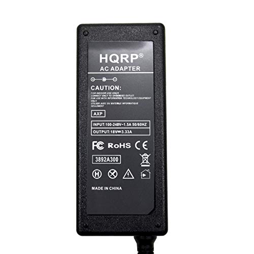 Hqrp 18V Ac Adapter Compatible With Insignia Ns-Sb314 Ns-Sb316 Ns-Sb515 Ns-Hsb318 Soundbar Home Theater Speaker Sound-Bar Power Supply Cord Adaptor Nssb316 + Euro Plug Adapter #TOP3
