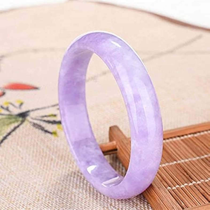 Amazon.co.jp: 天然バイオレット翡翠バングル 風水紫翡翠ブレスレット