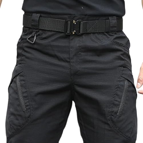Pantalones De Trabajo para Hombre Men's Lightweight Tactical Cargo Pants Outdoor Work Ripstop Stretch Pants Black X-Large - 4
