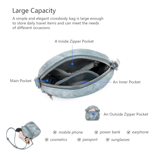 Women's Purses Crossbody Stylish Denim Blue Crossbody Bag Women's Crossbody Purse and Cross Body Purse for Woman4