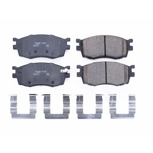 Image of PowerStop Front Brake Pads for Hyundai Accent 2006-11 |Kia Rio 2006-11 |Rio5 2006-11 - Z17 Ceramic Brake Pads with Installation Hardware, 17-1156