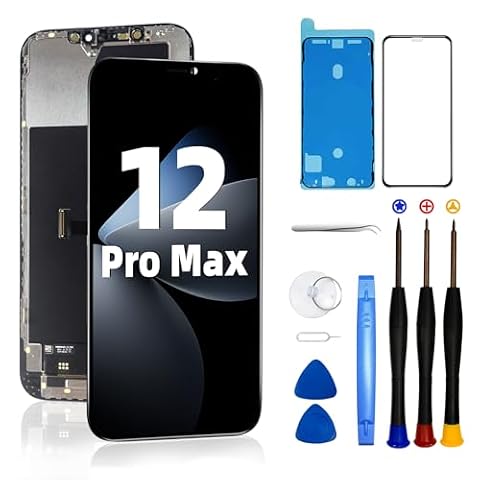 DTD Ekran do iPhone'a 12 PRO Max 6,7" LCD COF Full HD ekran dotykowy Digitizer Zgromadzenie z pełnym zestawem naprawczym Ochraniacz Ekranu Wodoodporna naklejka na A2342, A2410, A2412, A2411