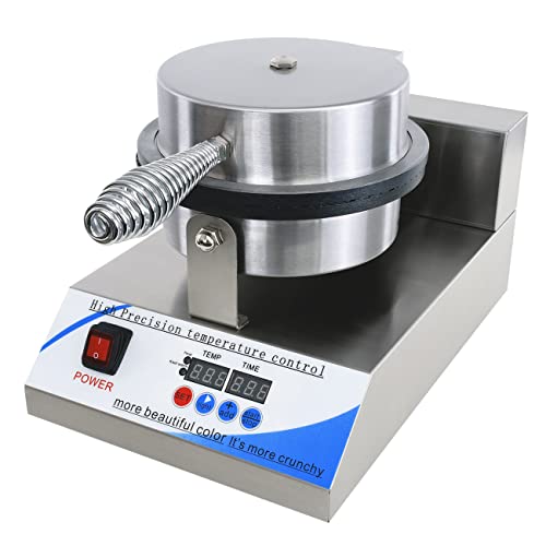 Yooyist Ice Cream Cone Machine, Stainless Steel Waffle Cone Maker, Nonstick Coating Waffle Roll Maker With Digital Display, 1200W For Commercial Home Use #TOP1