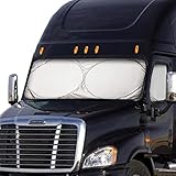 Semi-Truck Sun Shade Accessories for Windshield and Side Windows 240T UV Protective Sunshade Maximum...