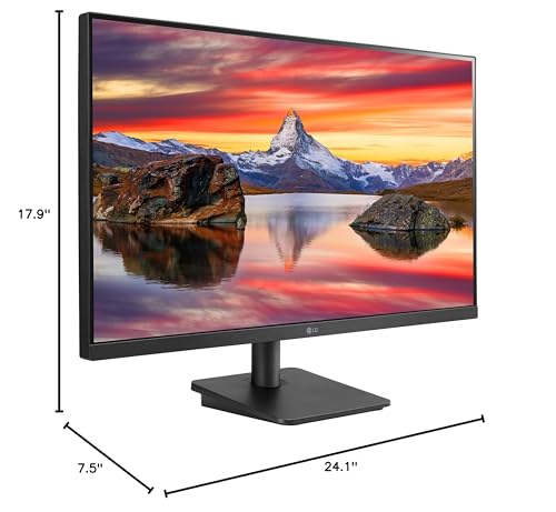 Image of LG 27MP400-B 27 inch Full HD (FHD) (1920 x 1080) IPS Display with 3-Side Virtually Borderless Design & Mountable Monitor, 75hz, AMD FreeSync and OnScreen Control - Black | 27 Full HD Ips, 5ms Gtg, 250 CD and M, HDMI and Vga, Vesa 75x75, Tilt, 3-Side Borderless