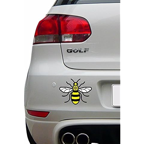 WaterShed Designs Colour Manchester Bee Vinyl Decal Sticker Car, Van, Laptop Proud to be Mancunian (1) Cover