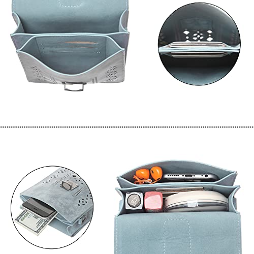 MINICAT Women RFID Blocking Small Crossbody Bags Cell Phone Purse Wallet With Credit Card Slots(Light Blue-Thicker) - Thumbnail 3