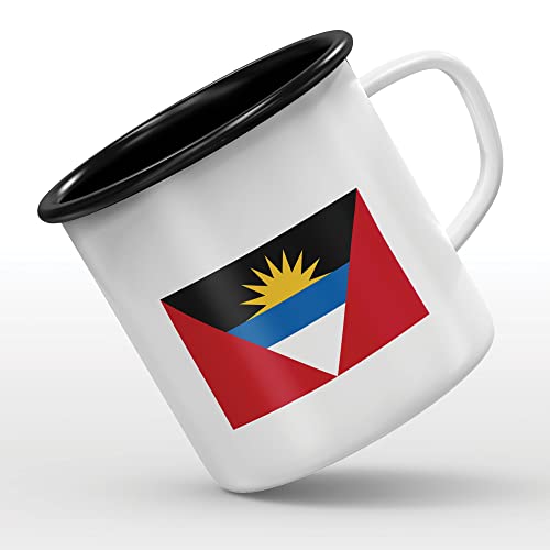 Mygoodprice MUG tasse émaillée au motif Drapeau Antigue et Barbuda