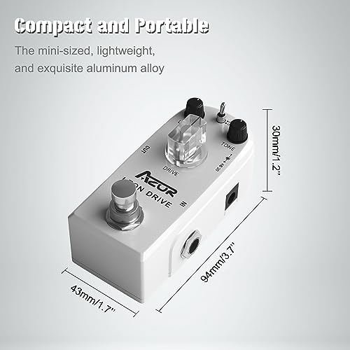 Unleash Your Unique Sound With Azor Overdrive Guitar Pedal - Vintage Leon Drive Effect With Hp/Lp Modes And True Bypass #TOP2