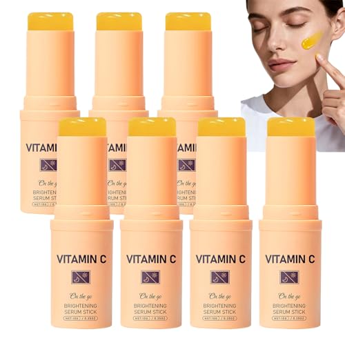 Vitamina C Face Serum Stick, Vitamin C Brightening & Hydrating Bálsamo, Boost Brightening Serum Stick, Brightenings & Hydrating Face & Body Serums, Even Out Skin Tone, Suitable for Neck and Faces