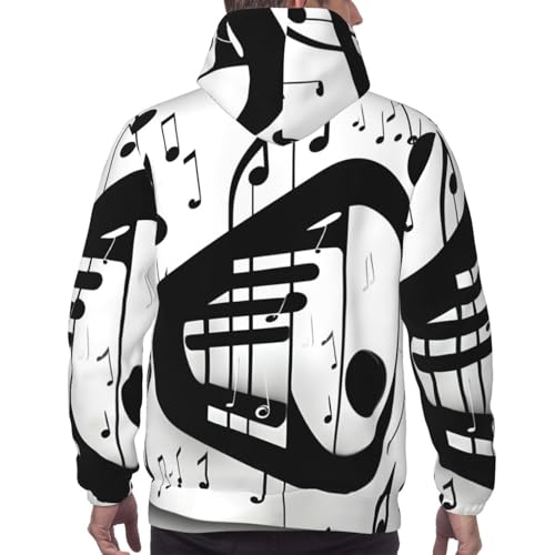 Sweat à capuche noir et blanc pour homme résolvant le besoin de confort 4XL
