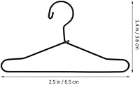Vista 24 de Garment Rack Black Felt Hangers Mini Clothes Hangers 10Pcs Metal Doll Clothes Mini Doll ES Hanger Coat Accessories ES ES
