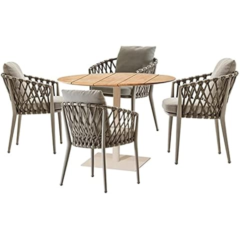 TRGCJGH Patio Porch Furniture Sets 5 Pieces Outdoor Garden Furniture Sets,Patio Dining Sets Outdoor Space Saving Rattan Chairs With Table Patio Furniture Sets,Tableandchaircombination Cover