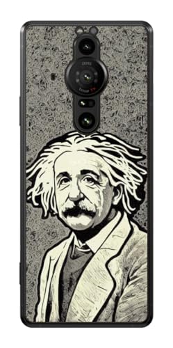 ClearView Sony Xperia PRO-I XQ-BE42�p �v�����g �w�� �ی� �t�B���� ���{�� AI�摜SS �ŉ敗�A�C���V���^�C��(Einstein in print style)
