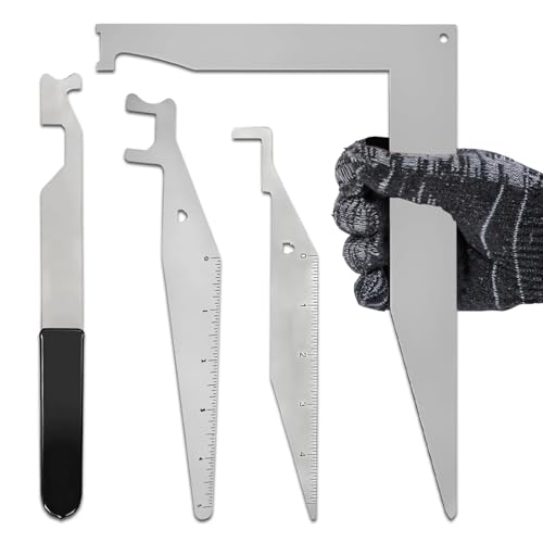 Firefighting Multi-Purpose Emergency Tool Kit, 4-Pack High-Strength Spring Steel Forced-Entry Tools for Firefighters & Authorized First Responders – Compact L-Shape Design for Emergency Operations