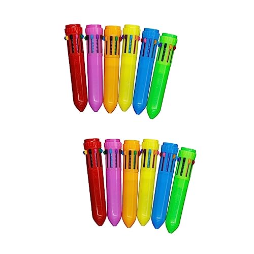 SHINEOFI Oficina 24 Piezas 10 bolígrafo multicolor boligrafos retractiles boligrafo retractil bolígrafos portátiles bolígrafos de tinta bolígrafos retráctiles Dibujos animados Decorativo