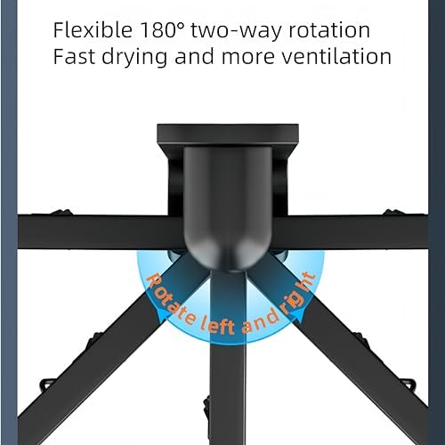 Wall Mounted Rotary Clothes Drying Rack - Space-Saving, Collapsible Laundry Organizer with Punch-Free Installation, Supports 220lbs for Bathroom, Patio & Laundry Room (White, 2 Shots, Horizontal Bar)