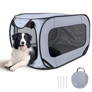 Nobleza Cage Portative pour Chien Chat de Voiture, Parc Pliable pour Chien, Clôture pour Animaux de compagnie en Tissu Oxford Imperméable Plaqué, Adaptée à l&rsquo;intérieur et à l&rsquo;extérieur, 93*54*54 cm